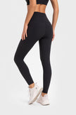 Highly Stretchy Wide Waistband Yoga Leggings - LACEDUPED