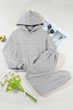 Dropped Shoulder Long Sleeve Hoodie and Pants Active Set - LACEDUPED