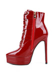 High Heeled Patent PU Stiletto Boot