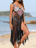 Fringe Spaghetti Strap Cover-Up - LACEDUPED