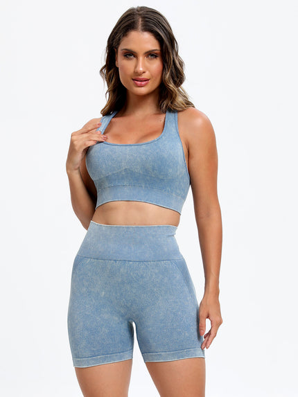 Scoop Neck Wide Strap Top and Shorts Active Set - LACEDUPED