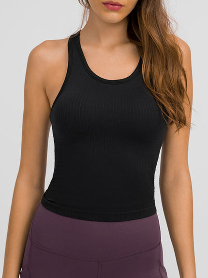 Round Neck Racerback Active Tank - LACEDUPED