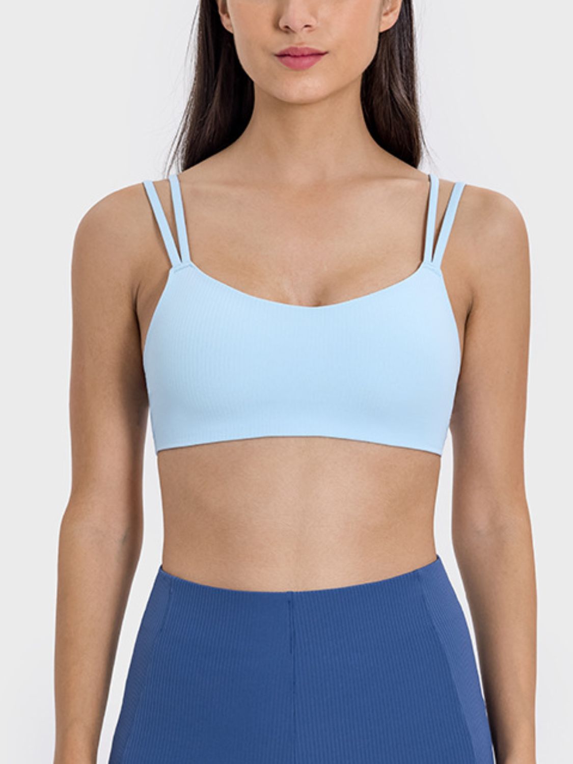 Scoop Neck Double Strap Active Cami - LACEDUPED