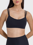 Scoop Neck Double Strap Active Cami - LACEDUPED