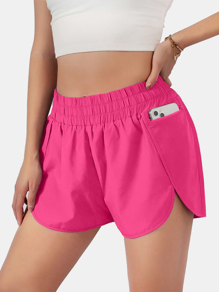 Elastic Waist Active Shorts - LACEDUPED