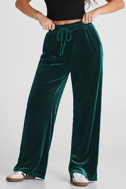 Drawstring Wide Leg Active Pants - LACEDUPED