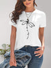 Dragonfly Graphic Round Neck Short Sleeve T-Shirt - LACEDUPED