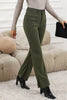 Pocketed High Waist Straight Leg Pants - LACEDUPED