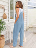 V-Neck Spaghetti Strap Jumpsuit - LACEDUPED