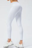 Wide Waistband Slim Fit Active Leggings - LACEDUPED