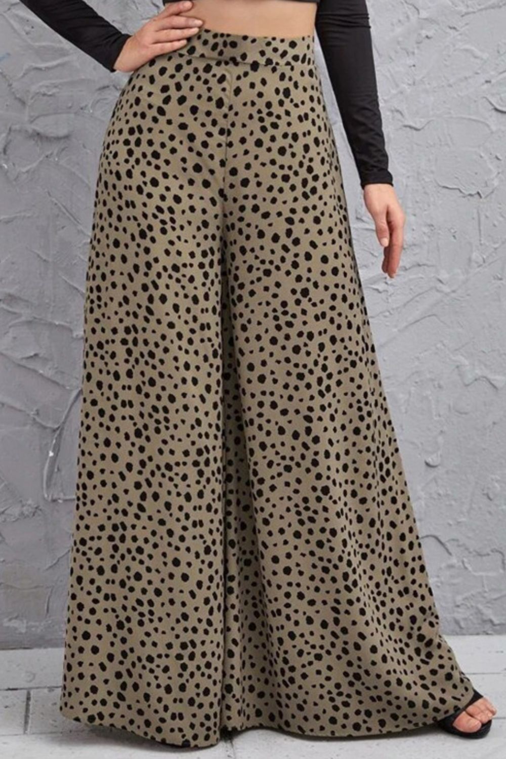 Animal Print High-Rise Culottes - LACEDUPED