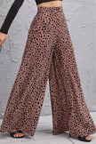 Animal Print High-Rise Culottes - LACEDUPED