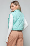 Snobbish Snap Down Quilted Crop Vest - LACEDUPED