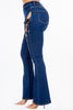 American Bazi High Rise Lace Up Jeans