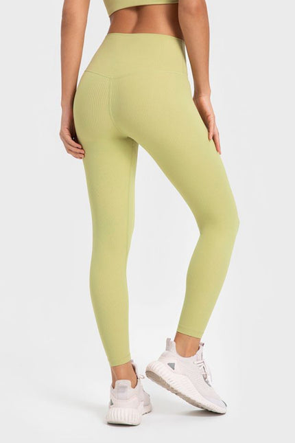 Highly Stretchy Wide Waistband Yoga Leggings - LACEDUPED