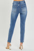 Risen Full Size High Rise Knee Distressed Skinny Jeans - LACEDUPED