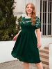 Plus Size Ruched Round Neck Short Sleeve Dress