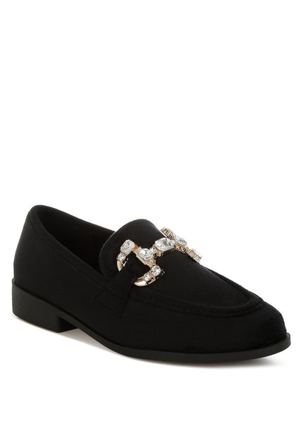 Maestro Diamante Embellished Horsebit Loafers