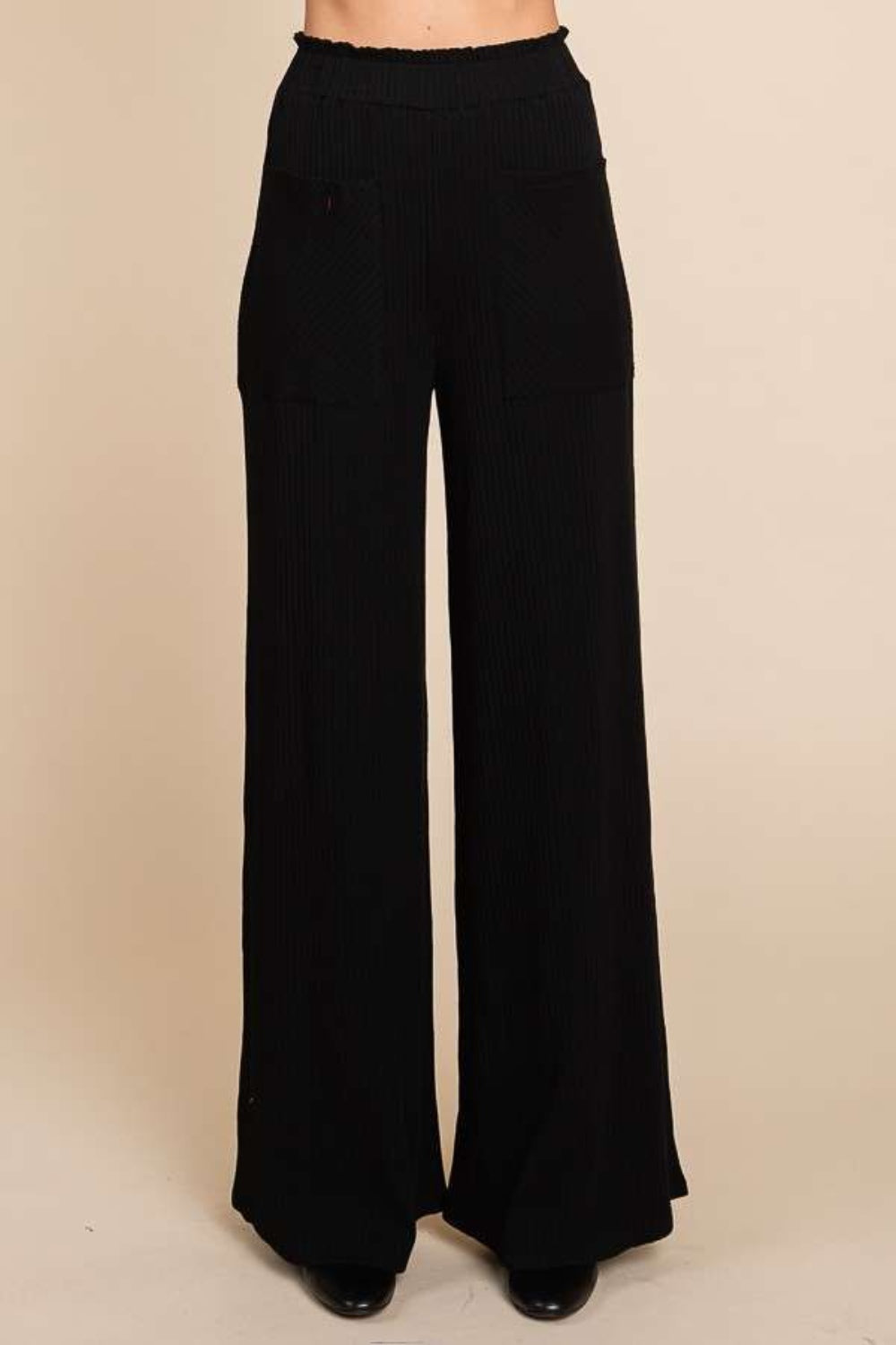 Culture Code Full Size High Waist Wide Leg Pants - LACEDUPED