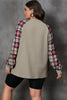 Plus Size Plaid Round Neck Long Sleeve Sweatshirt