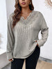 Plus Size Lace Detail Long Sleeve T-Shirt