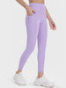 Pocketed High Waist Active Leggings - LACEDUPED