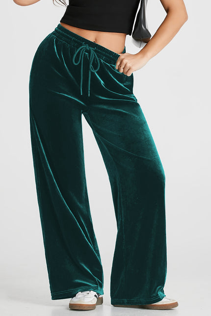 Drawstring Wide Leg Active Pants - LACEDUPED