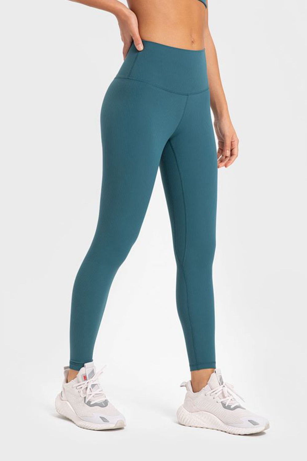 Highly Stretchy Wide Waistband Yoga Leggings - LACEDUPED