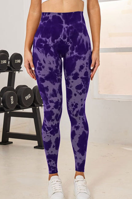 Tie-Dye High Waist Active Leggings - LACEDUPED