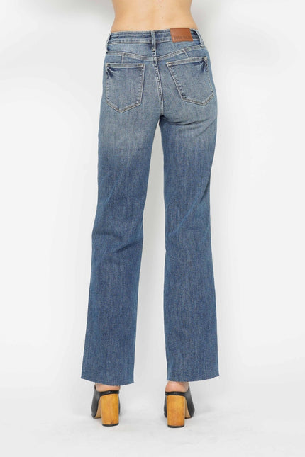 Judy Blue Full Size Tummy Control Straight Jeans - LACEDUPED