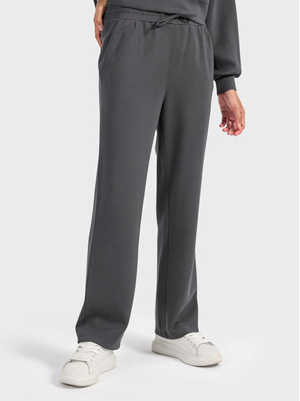 Drawstring Pocketed Sport Pants - LACEDUPED