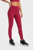 Highly Stretchy Wide Waistband Yoga Leggings - LACEDUPED