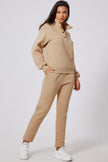 Half Snap Turtleneck Top and Pants Active Set - LACEDUPED