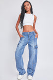 YMI Jeanswear High-Rise Straight Cargo Jeans - LACEDUPED