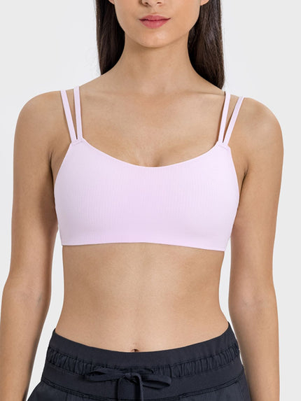 Scoop Neck Double Strap Active Cami - LACEDUPED