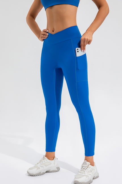 High Waist Active Leggings with Pockets - LACEDUPED