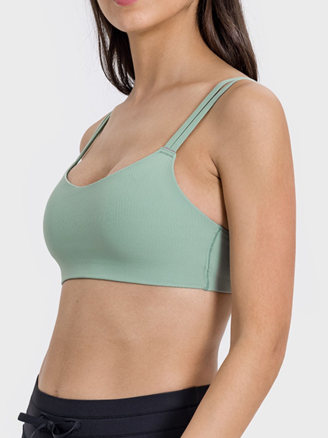 Scoop Neck Double Strap Active Cami - LACEDUPED