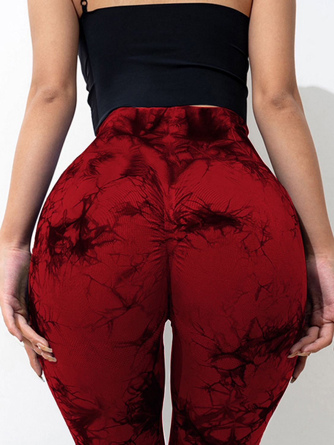 Tie-Dye High Waist Active Leggings - LACEDUPED