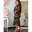 Casual Camouflage Long Dresses - LACEDUPED