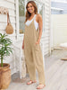 V-Neck Spaghetti Strap Jumpsuit - LACEDUPED