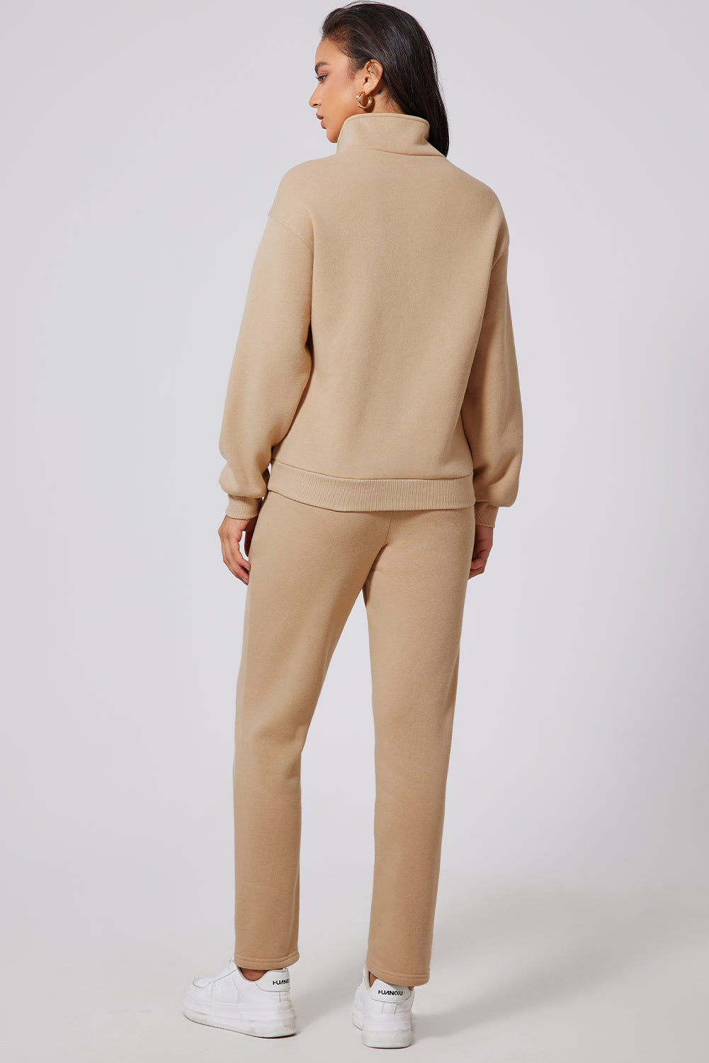 Half Snap Turtleneck Top and Pants Active Set - LACEDUPED