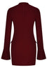 Mock Neck Long Sleeve Mini Dress