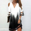 V Neck Summer Tie Dye Dresses - LACEDUPED