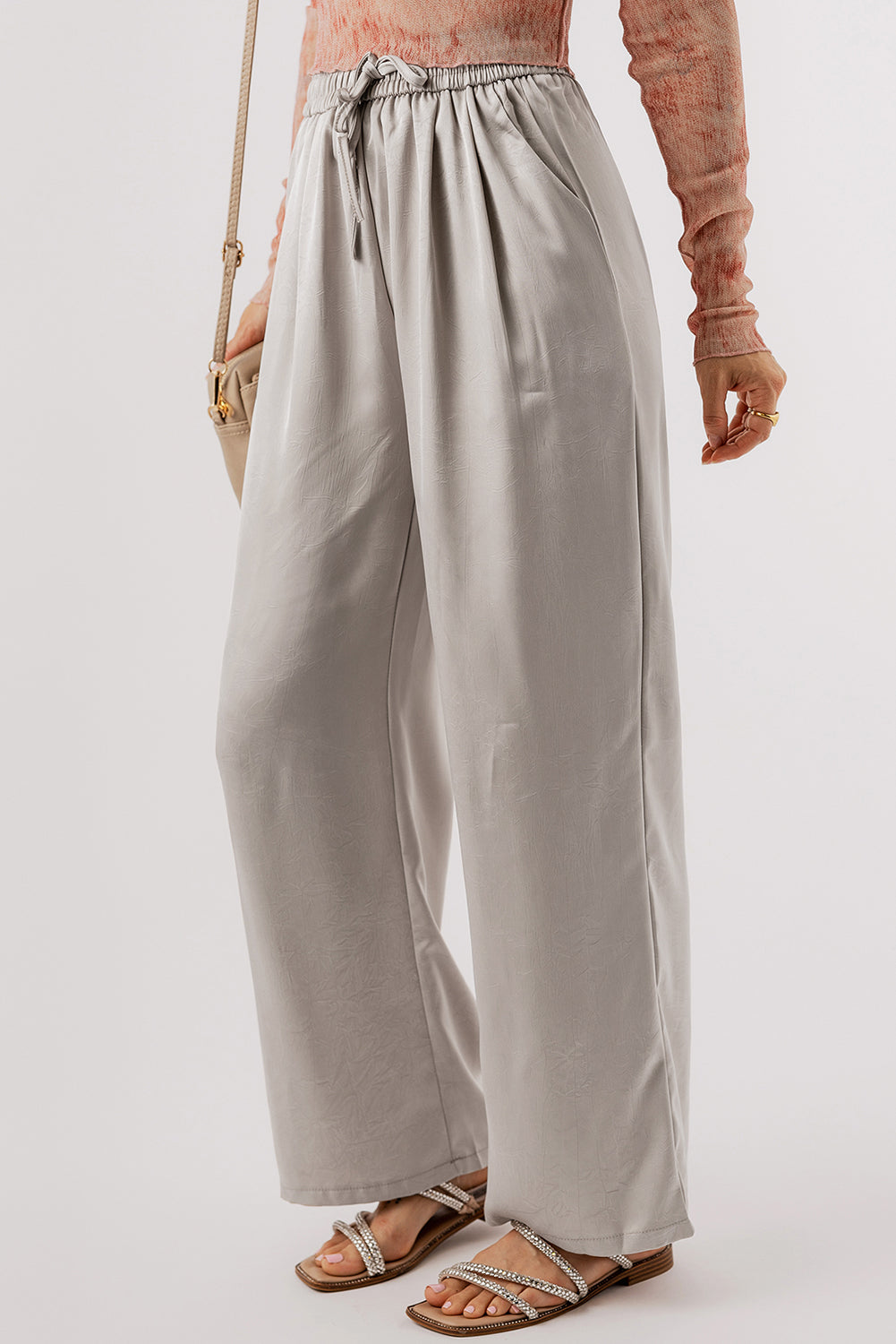 Smocked Wide Leg Pants - LACEDUPED