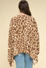 Animal Printed Rayon Span Poncho