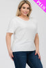 Plus Size Basic Short Sleeve T-shirt