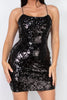 Sequin-studded crisscross back mini dress