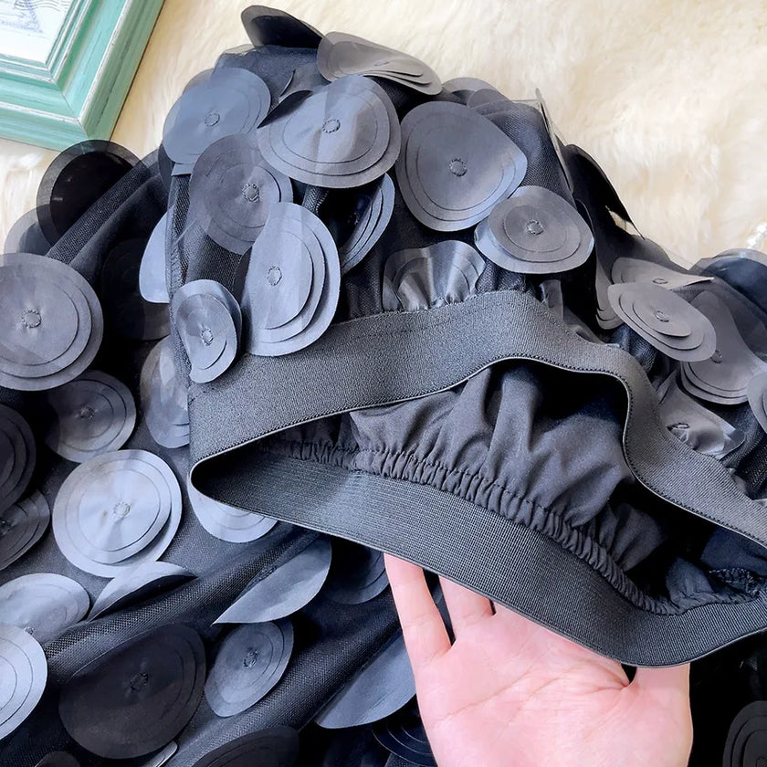 Polka Dot Tulle Mesh Skirt - LACEDUPED