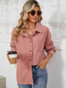 Button Up Dropped Shoulder Long Sleeve Outerwear - LACEDUPED