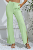 Slit High-Rise Flare Pants - LACEDUPED